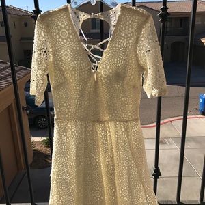 Cream lace dress
